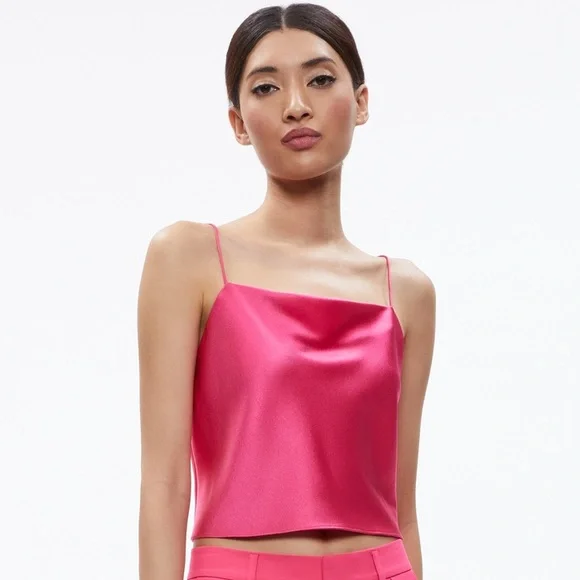🩷Alice + Olivia silk cami in French Rose. size s. new with tags. - Picture 1 of 3